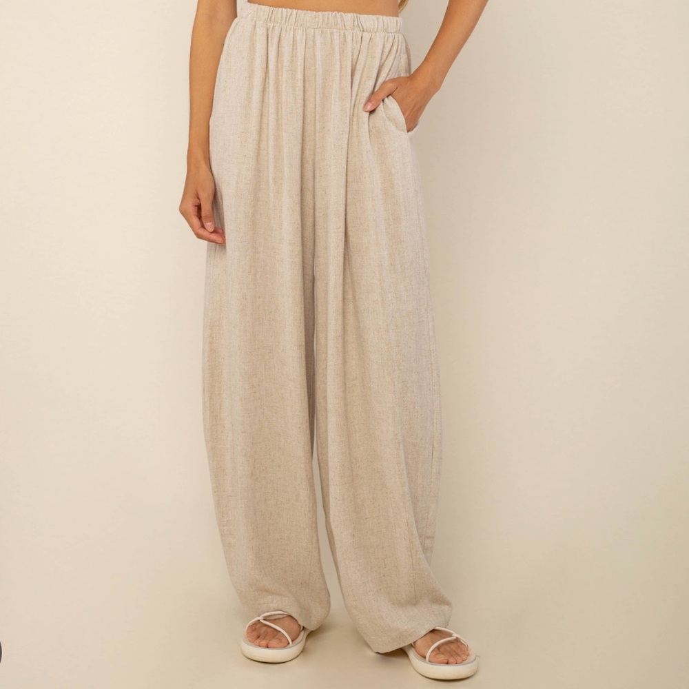 NLT - Linen Lantern Pant | Mid Rise Barrel Pant